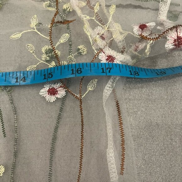 [M] Women Sexy Floral Embroidered See Through Dress Beach Coverups Juniors Dress - Picture 5 of 6